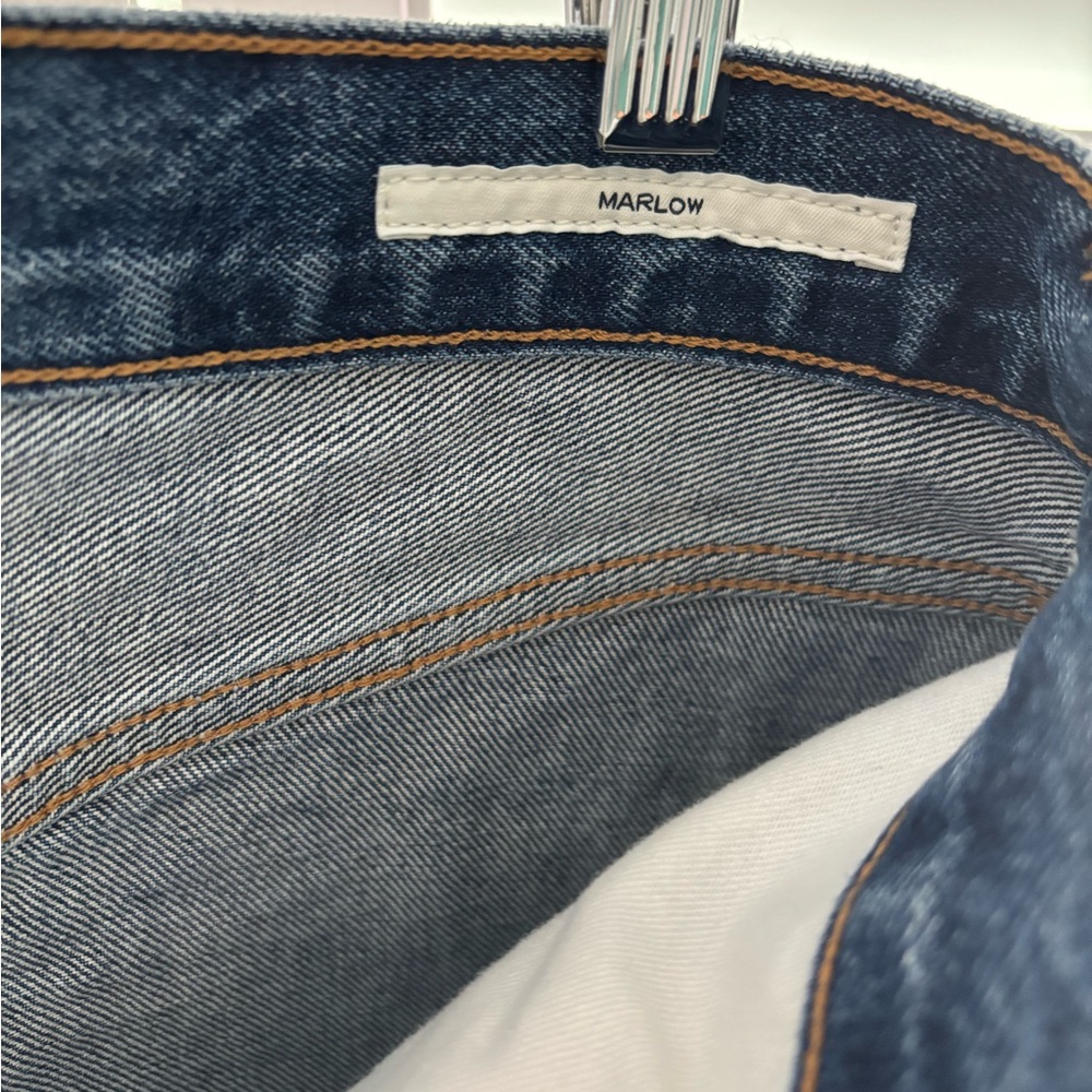 Marlow Distressed Blue Denim Shorts - Picture 3 of 6
